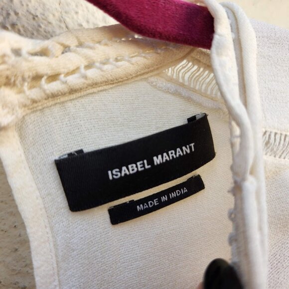 Isabel Marant White Ruffle Sleeve Peasant Blouse - Picture 6 of 7